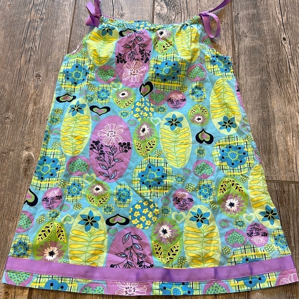 Hanna Andersson spring floral, Easter dress size 130 8